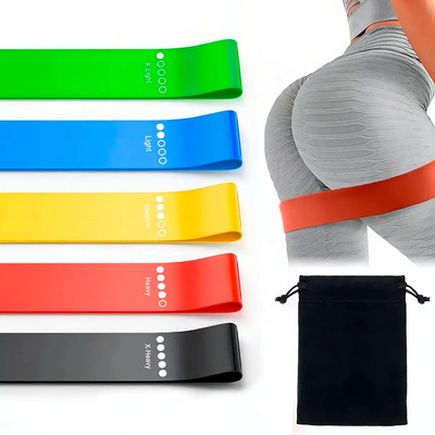 Kit De 5 Bandas Ligas De Resistencia Piernas Ejercicio Yoga Black Mamut | Meses sin interés
