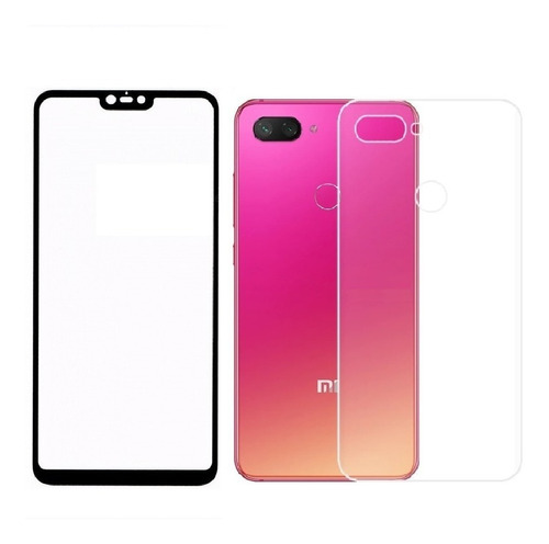 Kit Película P/ Mi8 Mi 8 Lite Full Cover + Traseira De Gel