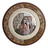 Mandala Quadro Decorativo Árvore Da Vida Raiz Espelho 50cm