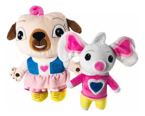 2 Piezas De Animales De Peluche De Dibujos Animados Pug Dog