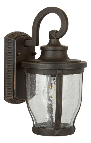 Farol De Pared Para Exterior E27 Sabino Bronce 12w Tecnolite