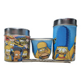 Set Matero The Simpsons Con  Bombilla Yerbero Y Azucarero 