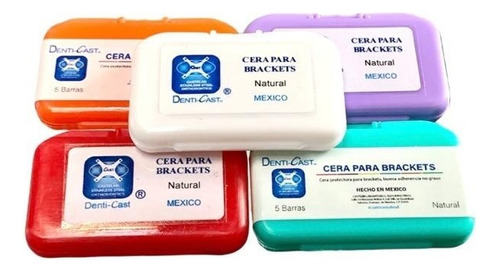Kit De 5 Ceras De Ortodoncia De Colores Surtidos Denticast