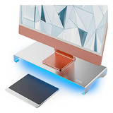 Soporte De Monitor Y Mouse De Aluminio Para iMac Macbook, Co