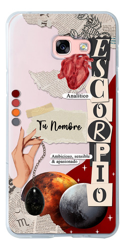 Funda Para Galaxy Mujer Signo Zodiaco Escorpio Con Tu Nombre