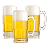 Tarros Cerveceros Vaso Cerveza Clásico 375ml Bar Vidrio 3pza