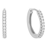 Argollas De Plata 925 Brillantes 15 Mm Hombre Y Mujer 