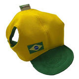 Boné Para Cachorro Seleção Brasileira Modernpet Amarelo