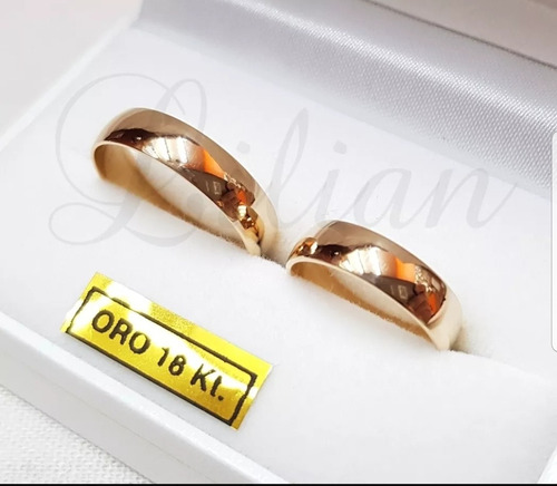 Alianzas 10 Gr Oro 18k Casamiento Compromiso Modelo Italiana