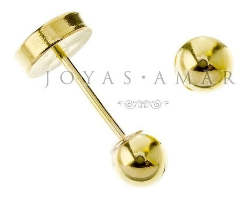 Aros Abridores Oro 18k Bebe Bolita Nº3 3,5mm Lili Garantia