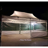 Carpa Gazebo Plegable Metal Hierro 3x6 Con Techo Lona Pvc