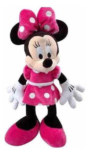 Boneca Gigante Pelúcia Minnie Vestido Rosa 50cm - Oferta