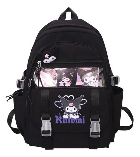 Mochila Escolar Estilo Coreano Kawaii Sanrio Kuromi