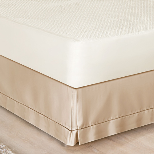 Saia Para Cama Box Solteiro Conforto Quarto Premium 01 Peça Cor Cáqui