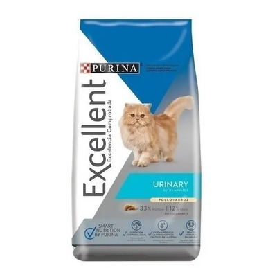 Alimento Excellent Urinary para gatos para gato adulto sabor pollo y arroz de 3 kg | MercadoLibre