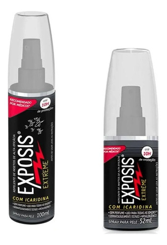 Kit Repelente Exposis Extrême 100ml + Exposis Portátil 52ml