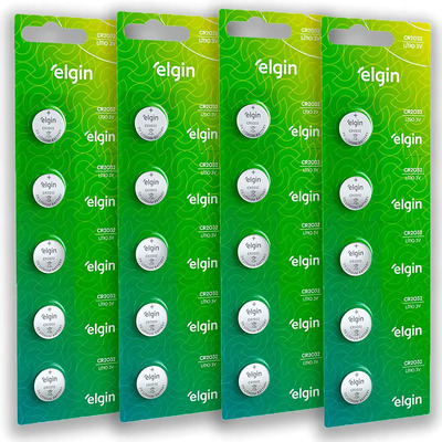 20 Baterias Pilhas Elgin Cr2032 4 Cartelas Com 5 Unidades | MercadoLivre