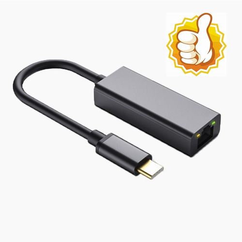 Adaptador Usb-c A Rj45 Lan Gigabit Ethernet 10/100/1000 Mbps