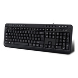 Akb-132hb Teclado Multimedia Usb Con 3 Concentradores, Color