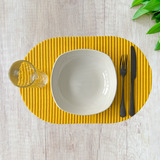 Manteles Individuales Antideslizantes Para Restaurante 6 Pcs Color Amarillo Home Liso