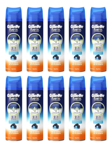 Kit 10 | Gel Barbear Gillette Fusion Proglide Hidratante