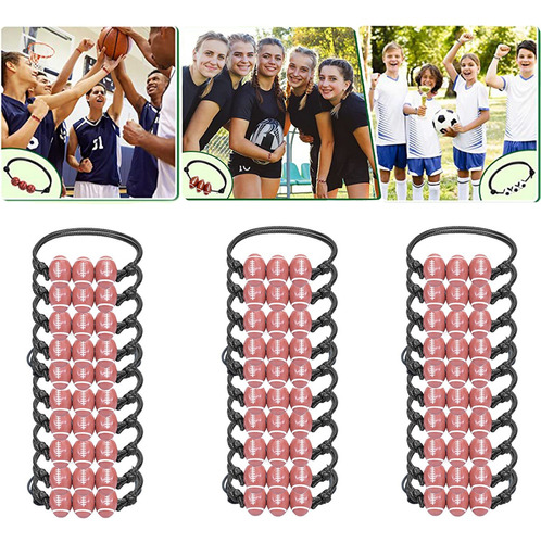 Deportiva Temática Con  Fútbol  Baloncesto Rugby Pulsera 30x