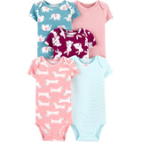 Set Pack 5 Piezas Bodys Mamelucos Carters Org Ropa Bebe Niña