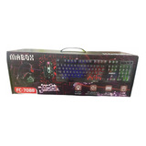 Set Teclado Mouse Y Audifonos Gamer Mabox Multicolor