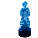 Lampara 3 D Led Goku Fase 2 Dragon Ball Rgb 7 Colores