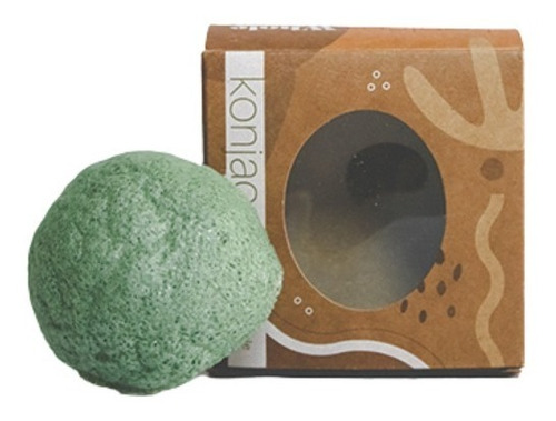 Konjac Esponja Facial - Te Verde Pieles Secas - Sustentable