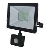 Foco Led Proyector Exterior 30w Blanco Frio Con Sensor  