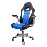 Sillón Pro Gamer Sonic Color Negro/azul