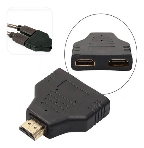 Adaptador Hdmi 1 A 2 De Sinal Duplo Split Duplicador Tela