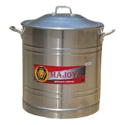Tamalera De Acero Inoxidable 50 Litros F Plateado
