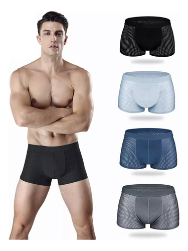 Kit 4 Trusa Para Hombre Bikini Ropa Interior Calzones Boxers