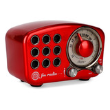 Yumeoutu Radio Fm Con Altavoz Bluetooth Retro, Rojo Antiguo.