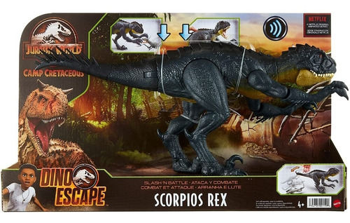 Scorpios Rex Jurassic World Campo Cretacico Slash N' Stinger Mattel +3