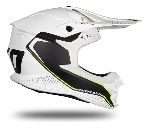 Casco Ufo Intrepid Blanco Motocross Enduro Atv Mx 