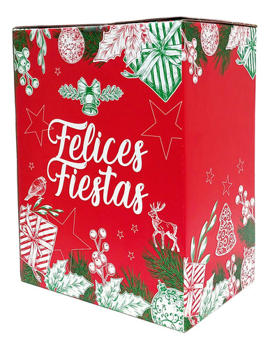 Maletín Caja Navideño Fiestas Navidad Empresarial X 10 Unid.