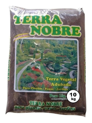 Adubo Terra Vegetal Adubada Nobre 10kg Plantas Jardim Vaso