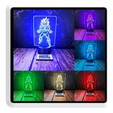 Lampara Led Control Holograma Rgb Dragon Ball Vegeta