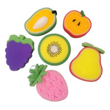 Pack 2 Esponja De Baño De Cuerpo Diseño De Fruta 13x12cm Color Variados