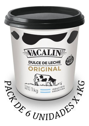 Pack 6 Unid X 1 Kg Dulce De Leche Vacalin Original  Liniers