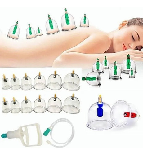 Kit 12 Ventosas Relajacion Adelgazamiento Terapeuticas