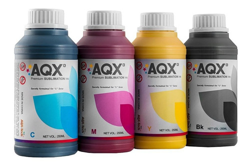 Combo Tinta Sublimacion Premium Aqx 250ml X 4u = 1 Litro Para Epson L3110 L3150 L4150 Xp 241 211 Xp241 441 + 