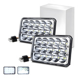 2 Faros Unidad Cuadrada Rectangular 15 Leds 4x6 Alta/baja F1