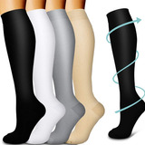 4 Pares Calcetines De Compresión Mujer Y Hombre 15-20