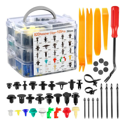 925pzs Kit De Grapas Automotrices Plástico Con Quita Moldura | MercadoLibre