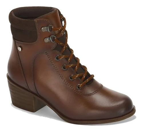 Botin Andrea Confort 100% Piel 5.5 Cm Altura Comodos Cafe