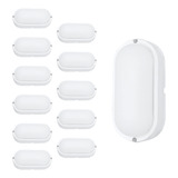 Kit 12 Arandela Tartaruga Led 8w Oval Branco Frio Quente